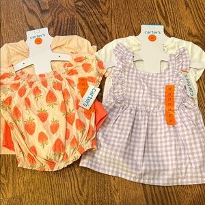 Carter's Strawberry and Gingham Kids Matching Sets
